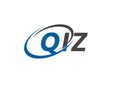 QIZ yaratıcı logo tasarımı vektör çizimi