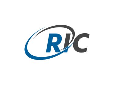 RIC yaratıcı logo tasarımı vektör çizimi