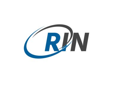 RIN yaratıcı logo tasarımı vektör çizimi