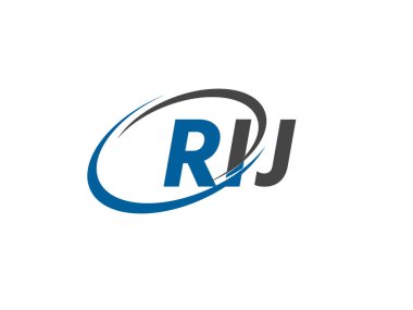 RIJ yaratıcı logo tasarımı vektör çizimi