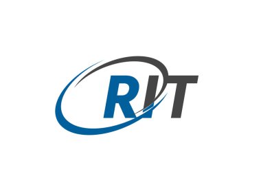RIT yaratıcı logo tasarımı vektör çizimi