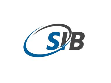 SIB yaratıcı logo tasarımı vektör çizimi