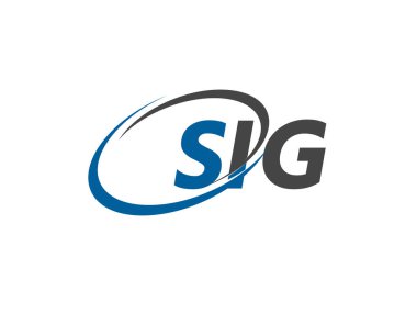 SIG yaratıcı logo tasarımı vektör çizimi