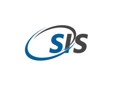 SIS yaratıcı logo tasarımı vektör çizimi