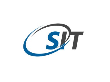 SIT yaratıcı logo tasarımı vektör çizimi