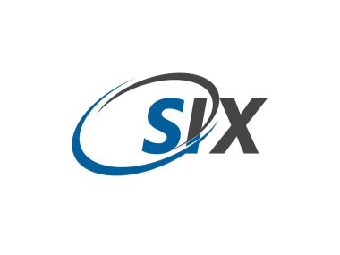 SIX yaratıcı logo tasarımı vektör çizimi