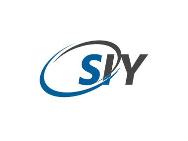 SIY yaratıcı logo tasarımı vektör çizimi