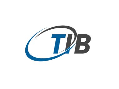 TIB yaratıcı logo tasarımı vektör çizimi