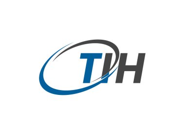 TIH yaratıcı logo tasarımı vektör çizimi