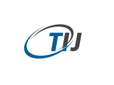 TIJ yaratıcı logo tasarımı vektör çizimi