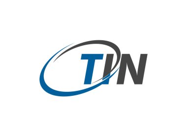 TIN yaratıcı logo tasarımı vektör çizimi