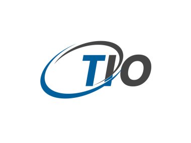 TIO yaratıcı logo tasarımı vektör çizimi