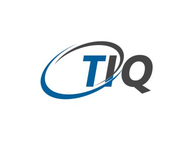 TIQ yaratıcı logo tasarımı vektör çizimi