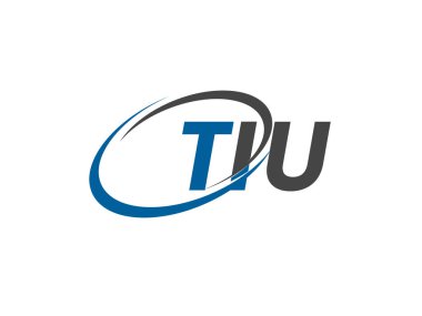 TIU yaratıcı logo tasarımı vektör çizimi
