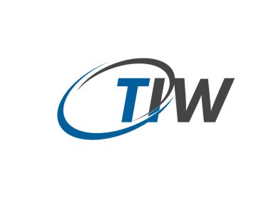 TIW yaratıcı logo tasarımı vektör çizimi