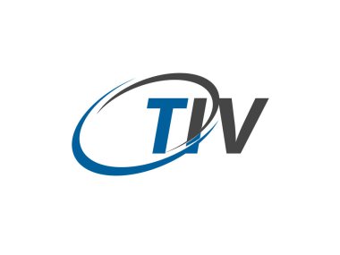 TIV yaratıcı logo tasarımı vektör çizimi