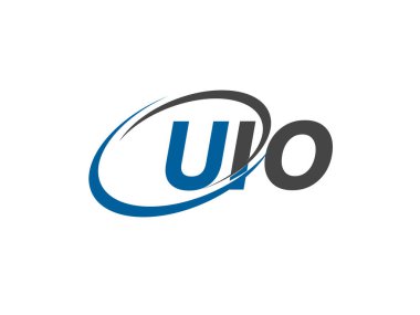 UIO yaratıcı logo tasarımı vektör çizimi