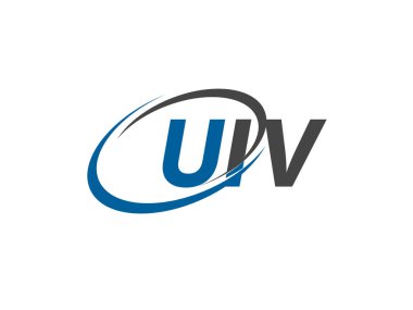 UIV yaratıcı logo tasarımı vektör çizimi