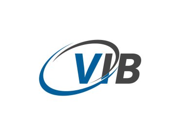 VIB yaratıcı logo tasarımı vektör çizimi