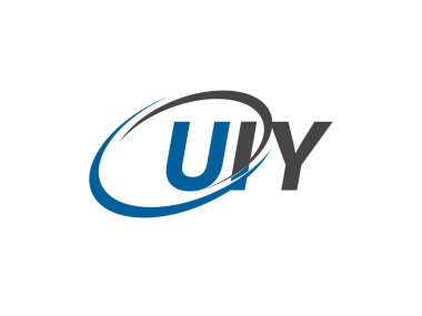UIY yaratıcı logo tasarımı vektör çizimi