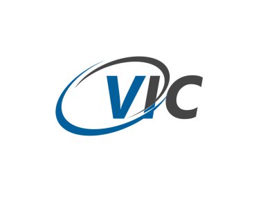 VIC yaratıcı logo tasarımı vektör çizimi