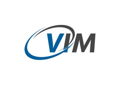 VIM yaratıcı logo tasarımı vektör çizimi