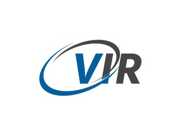 VIR yaratıcı logo tasarımı vektör çizimi