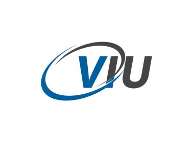 VIU yaratıcı logo tasarımı vektör çizimi