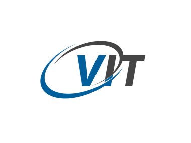 VIT yaratıcı logo tasarımı vektör çizimi