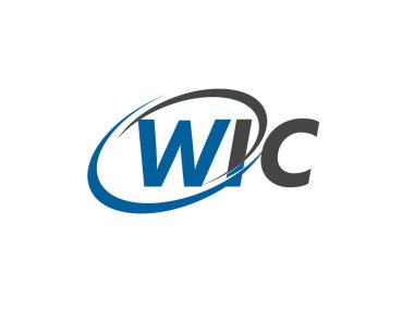 WIC yaratıcı logo tasarımı vektör çizimi
