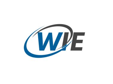 WIE yaratıcı logo tasarımı vektör çizimi