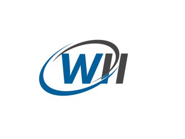 WII yaratıcı logo tasarımı vektör çizimi