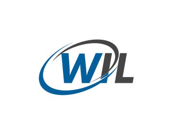 WIL yaratıcı logo tasarımı vektör çizimi