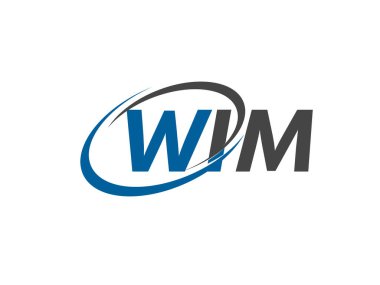 WIM yaratıcı logo tasarımı vektör çizimi