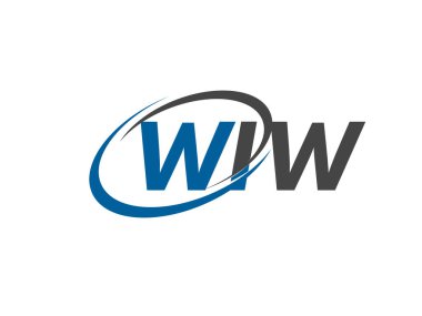 WIW yaratıcı logo tasarımı vektör çizimi