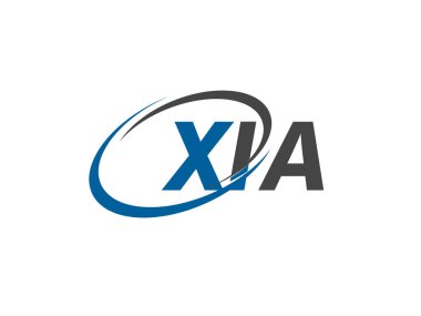 XIA yaratıcı logo tasarımı vektör çizimi