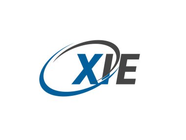 XIE yaratıcı logo tasarımı vektör çizimi