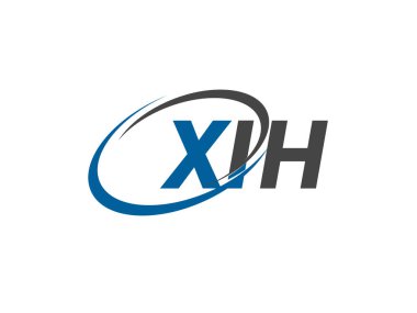 XIH yaratıcı logo tasarımı vektör çizimi