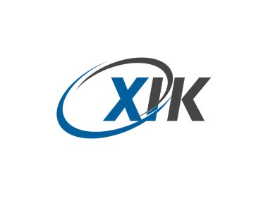 XIK yaratıcı logo tasarımı vektör çizimi