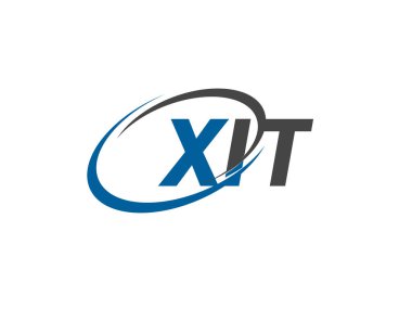 XIT yaratıcı logo tasarımı vektör çizimi