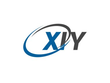 XIY yaratıcı logo tasarımı vektör çizimi