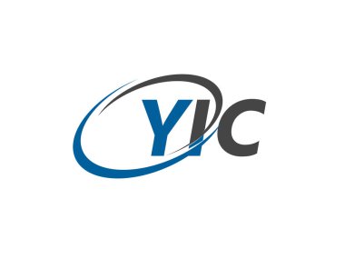 YIC yaratıcı logo tasarımı vektör çizimi