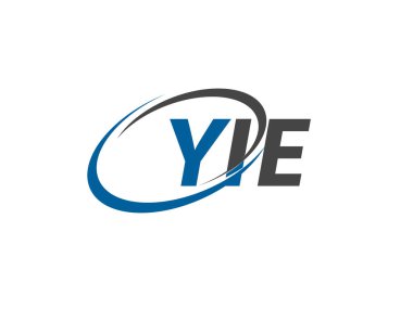 YIE yaratıcı logo tasarımı vektör çizimi