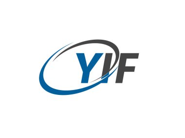 YIF yaratıcı logo tasarımı vektör çizimi