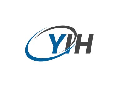 YIH yaratıcı logo tasarımı vektör çizimi