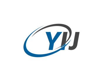 YIJ yaratıcı logo tasarımı vektör çizimi