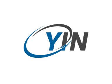 YIN yaratıcı logo tasarımı vektör çizimi