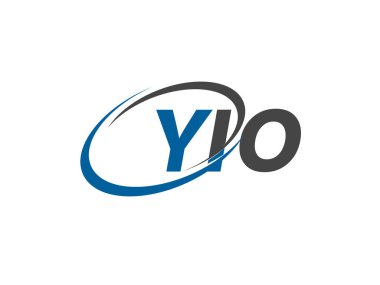 YIO yaratıcı logo tasarımı vektör çizimi