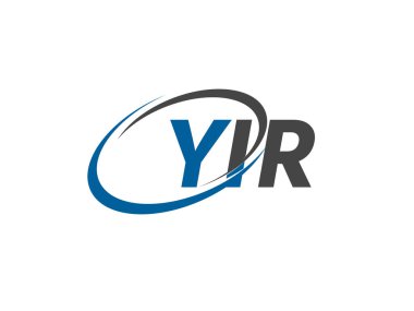 YIR yaratıcı logo tasarımı vektör çizimi