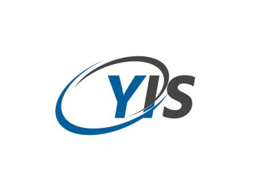 YIS yaratıcı logo tasarımı vektör çizimi